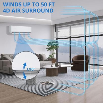 Aire acondicionado mini split Garvee de 24K/23K/18K/17K/12K/11.5K/9K BTU con bomba de calor, 22 SEER2, ultra silencioso, 110/115V/208-230V sin ductos, con WiFi y control por app, enfría y calienta hasta 1500 pies², incluye kit de instalación.