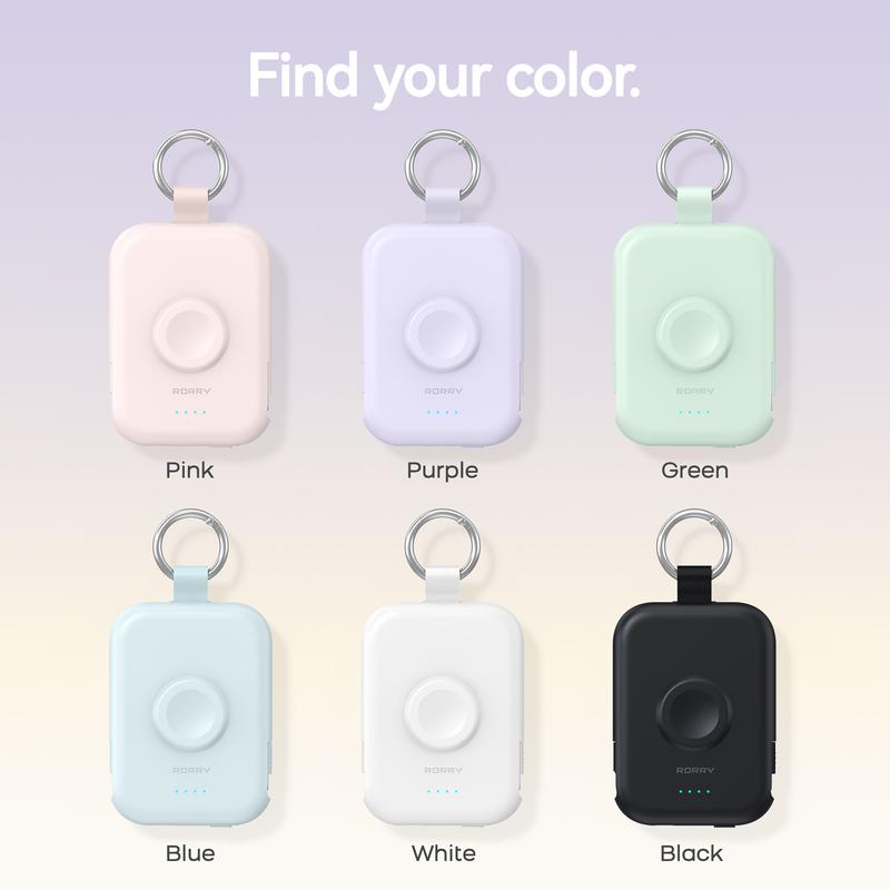 Cargador Portátil 5000mAh/10000mAh con Cables Integrados, Batería Compacta para iPhone, Apple Watch y AirPods, Ideal para Viajes