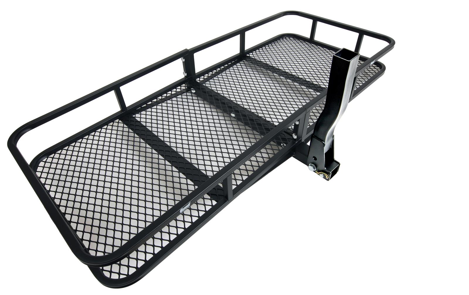 Hitch Mount Cargo Carrier for 2" Receiver, Folding Steel Cargo Basket, 500 lb Capacity, Heavy-Duty Powder-Coated Finish, Mesh Base for SUV, Truck, RV & Trailer
