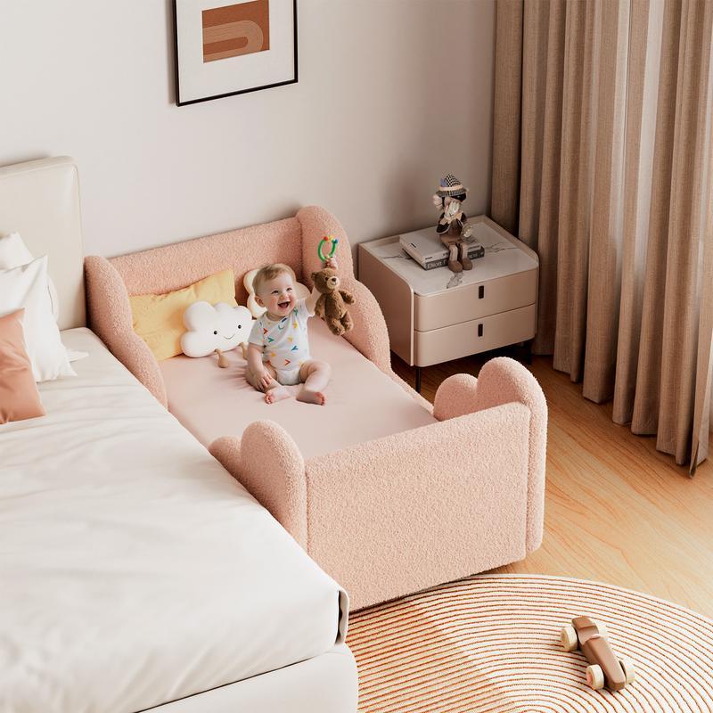 La cama ideal para tu pequeño. Segura, cómoda, con barandal desmontable y fácil de adaptar a su crecimiento.