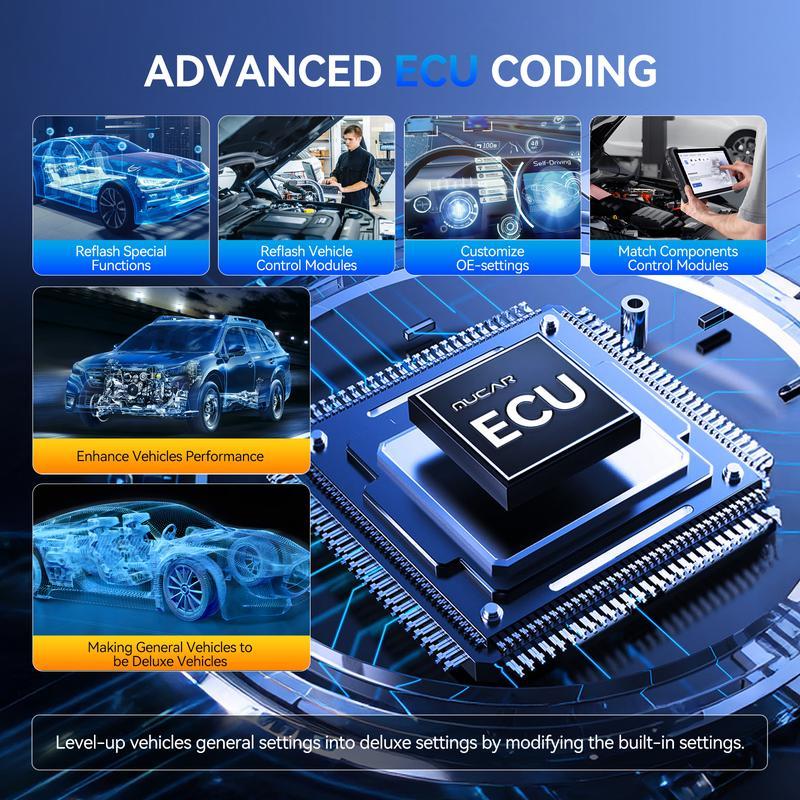 Escáner Automotriz OBD2 Bidireccional con IA, Diagnóstico Completo, Codificación ECU y 35 Servicios