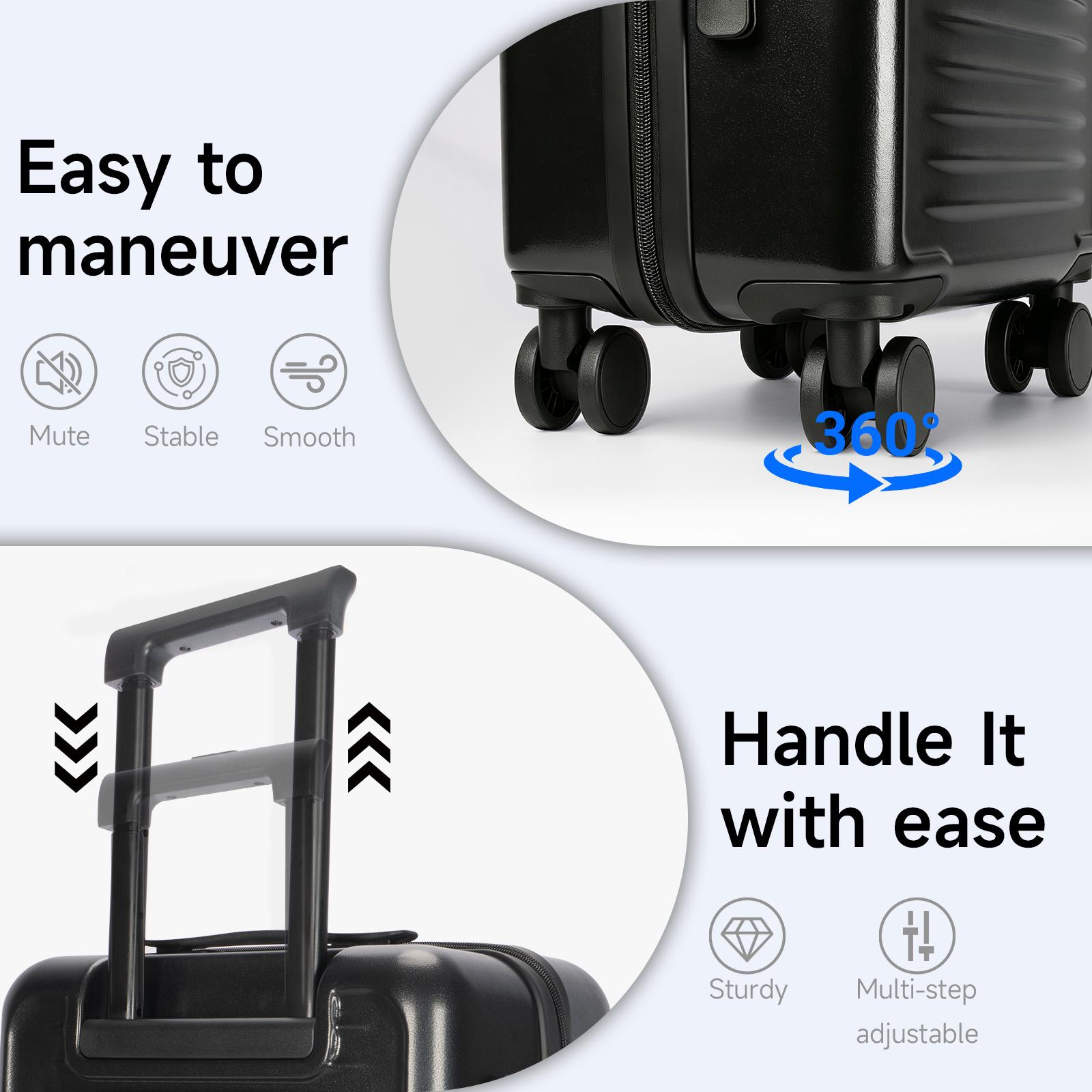 UUH Luggage Sets(3pcs/4pcs/6pcs/7pcs/8pcs) with TSA Locks - Suitcase for Travel, Hardshell Luggage Spinner Wheels Lightweight UUH Luggage Sets(3pcs/4pcs/6pcs/7pcs/8pcs) with TSA Locks - Suitcase for Travel, Hardshell Luggage Spinner Wheels Lightweight