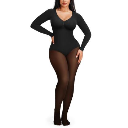 Body moldeador con forro polar, paneles transparentes, control de abdomen y realce de glúteos en 3 tonos.