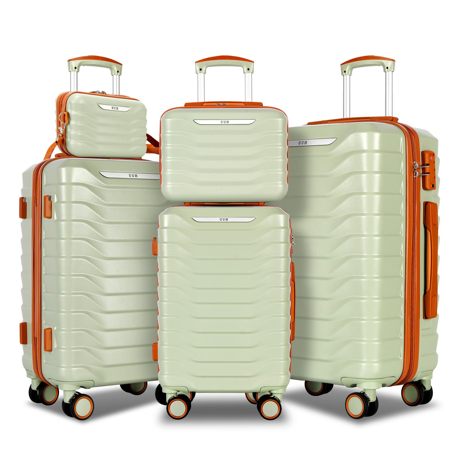 UUH Luggage Sets(3pcs/4pcs/6pcs/7pcs/8pcs) with TSA Locks - Suitcase for Travel, Hardshell Luggage Spinner Wheels Lightweight UUH Luggage Sets(3pcs/4pcs/6pcs/7pcs/8pcs) with TSA Locks - Suitcase for Travel, Hardshell Luggage Spinner Wheels Lightweight