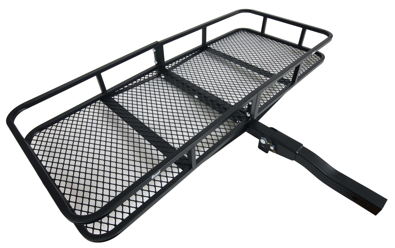 Hitch Mount Cargo Carrier for 2" Receiver, Folding Steel Cargo Basket, 500 lb Capacity, Heavy-Duty Powder-Coated Finish, Mesh Base for SUV, Truck, RV & Trailer