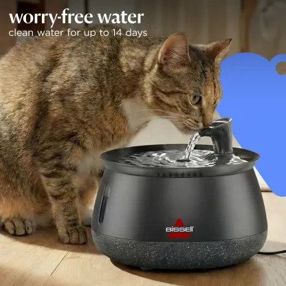 Fuente de Agua para Gatos con Filtro, Bomba Inalámbrica Silenciosa, Agua Fresca y Limpia para Mascotas