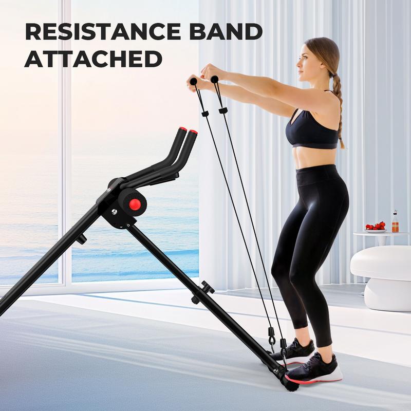 Máquina para Abdominales y Entrenamiento de Core, Estructura de Acero Ajustable, Plegable, Pantalla LCD, Soporta 440 lb