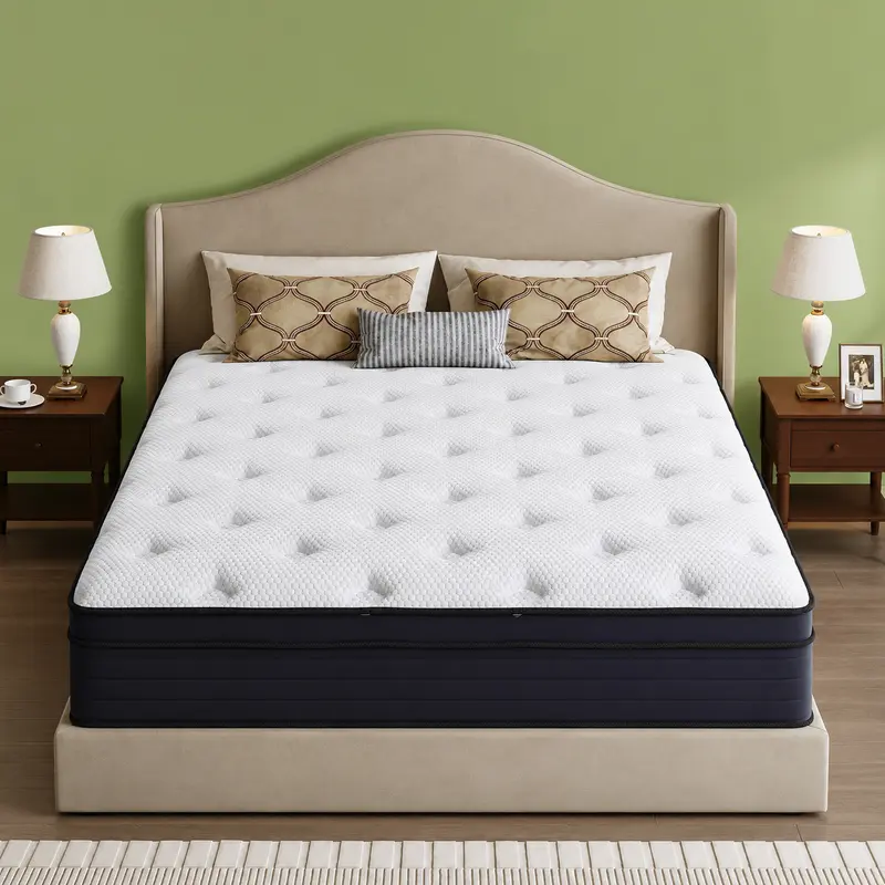 Colchón Queen de Espuma Viscoelástica de 8/10/12/14 Pulgadas, Firmeza Media, Ergonómico, Cómodo y Antiestrés, Ideal para Adultos, Dormitorios y Departamentos