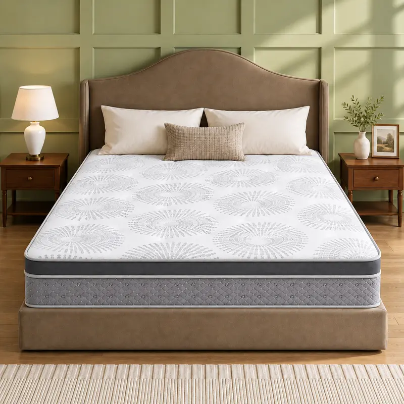 Colchón Queen de Espuma Viscoelástica de 8/10/12/14 Pulgadas, Firmeza Media, Ergonómico, Cómodo y Antiestrés, Ideal para Adultos, Dormitorios y Departamentos
