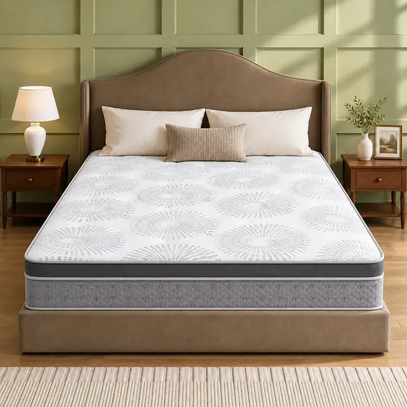 Colchón Queen de Espuma Viscoelástica de 8/10/12/14 Pulgadas, Firmeza Media, Ergonómico, Cómodo y Antiestrés, Ideal para Adultos, Dormitorios y Departamentos