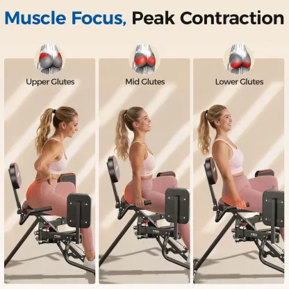 Máquina de Abductores y Aductores para Casa, Entrenador de Glúteos y Muslos con 6 Bandas de Resistencia, Barra Dual y Resistencia de hasta 108 lb