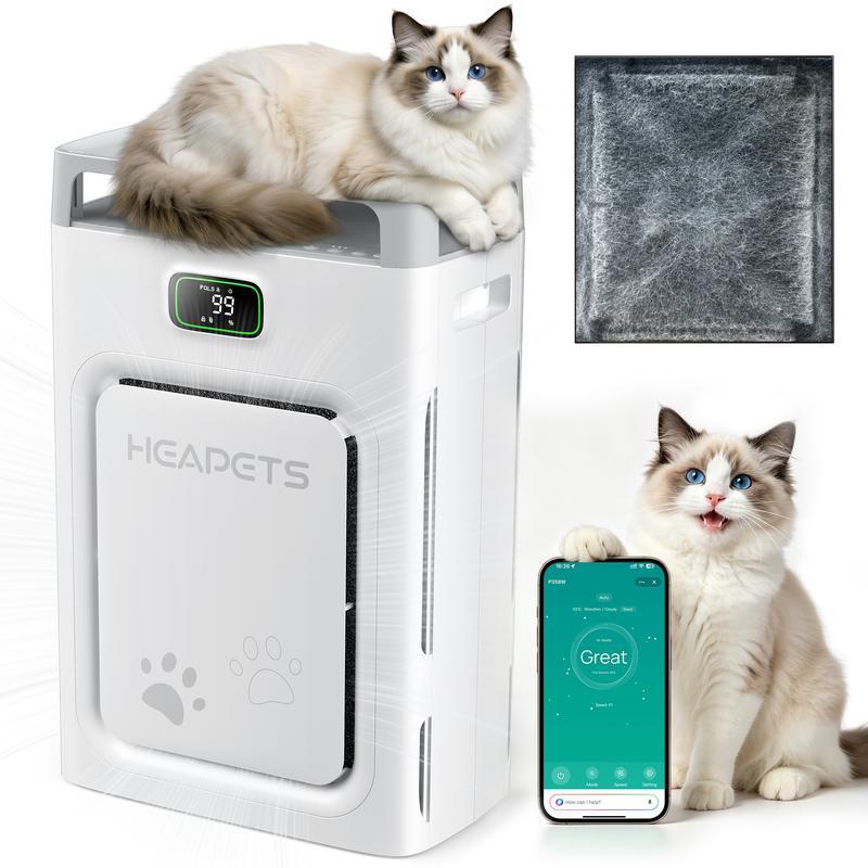 Purificador de Aire para Hogar hasta 2500 pies², Filtro HEPA H13 de Doble Cara, Elimina Pelo de Mascotas, Olores, Alérgenos y PM2.5 con Modo Automático y 5 Velocidades
