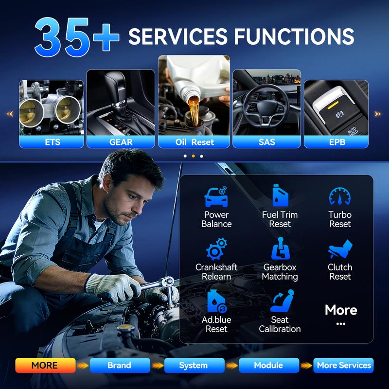 Escáner Automotriz OBD2 Bidireccional con IA, Diagnóstico Completo, Codificación ECU y 35 Servicios