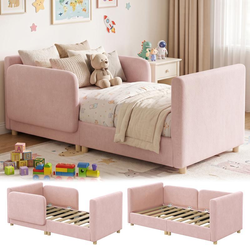 La cama ideal para tu pequeño. Segura, cómoda, con barandal desmontable y fácil de adaptar a su crecimiento.