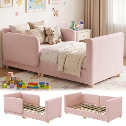 La cama ideal para tu pequeño. Segura, cómoda, con barandal desmontable y fácil de adaptar a su crecimiento.