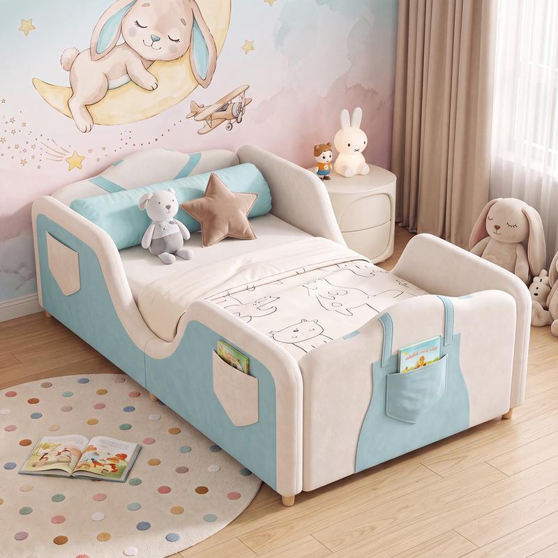 La cama ideal para tu pequeño. Segura, cómoda, con barandal desmontable y fácil de adaptar a su crecimiento.