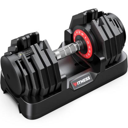 Mancuernas ajustables de 25 kg / 36 kg, cambio rápido en 1 segundo, sistema 5 en 1, diseño antideslizante en el mango, ideales para gimnasio en casa, entrenamiento para hombres y mujeres.
