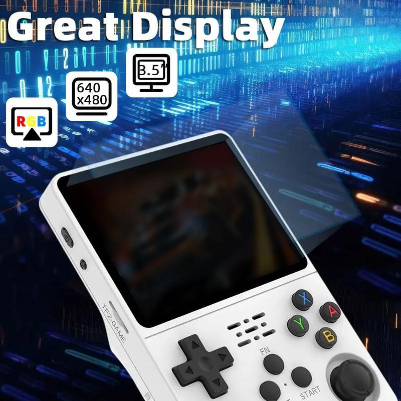  Consola Portátil Retro con Sistema Linux, Pantalla IPS de 3.5", Batería de 3000 mAh y Tarjetas TF de 32G+64G
