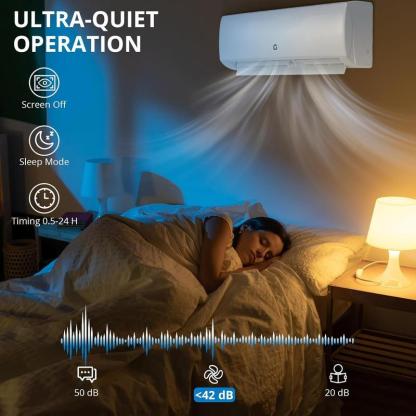 Aire acondicionado mini split Garvee de 24K/23K/18K/17K/12K/11.5K/9K BTU con bomba de calor, 22 SEER2, ultra silencioso, 110/115V/208-230V sin ductos, con WiFi y control por app, enfría y calienta hasta 1500 pies², incluye kit de instalación.