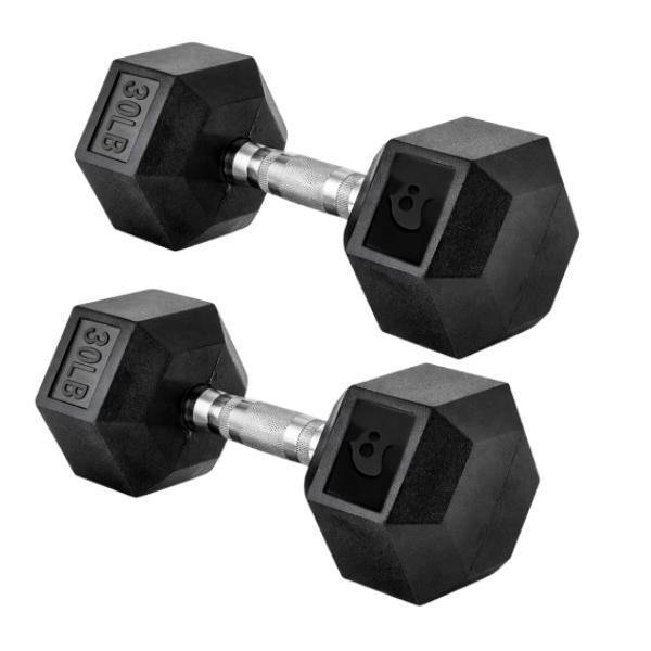 Bluelander Par De Mancuernas Hexagonales para Entrenamiento en Casa - Agarre Antideslizante y Base Protectora - Equipo De Gimnasio En Casa - Calidad Premium