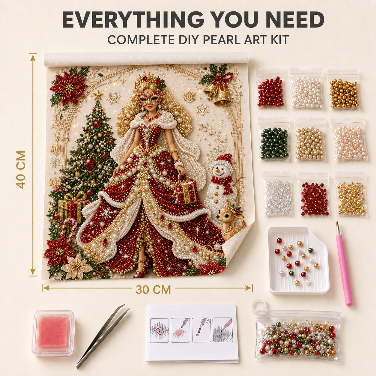 🔥Only Today BUY 3 GET 1 FREE🎁Fashion Doll Pearl Art DIY Kit💎