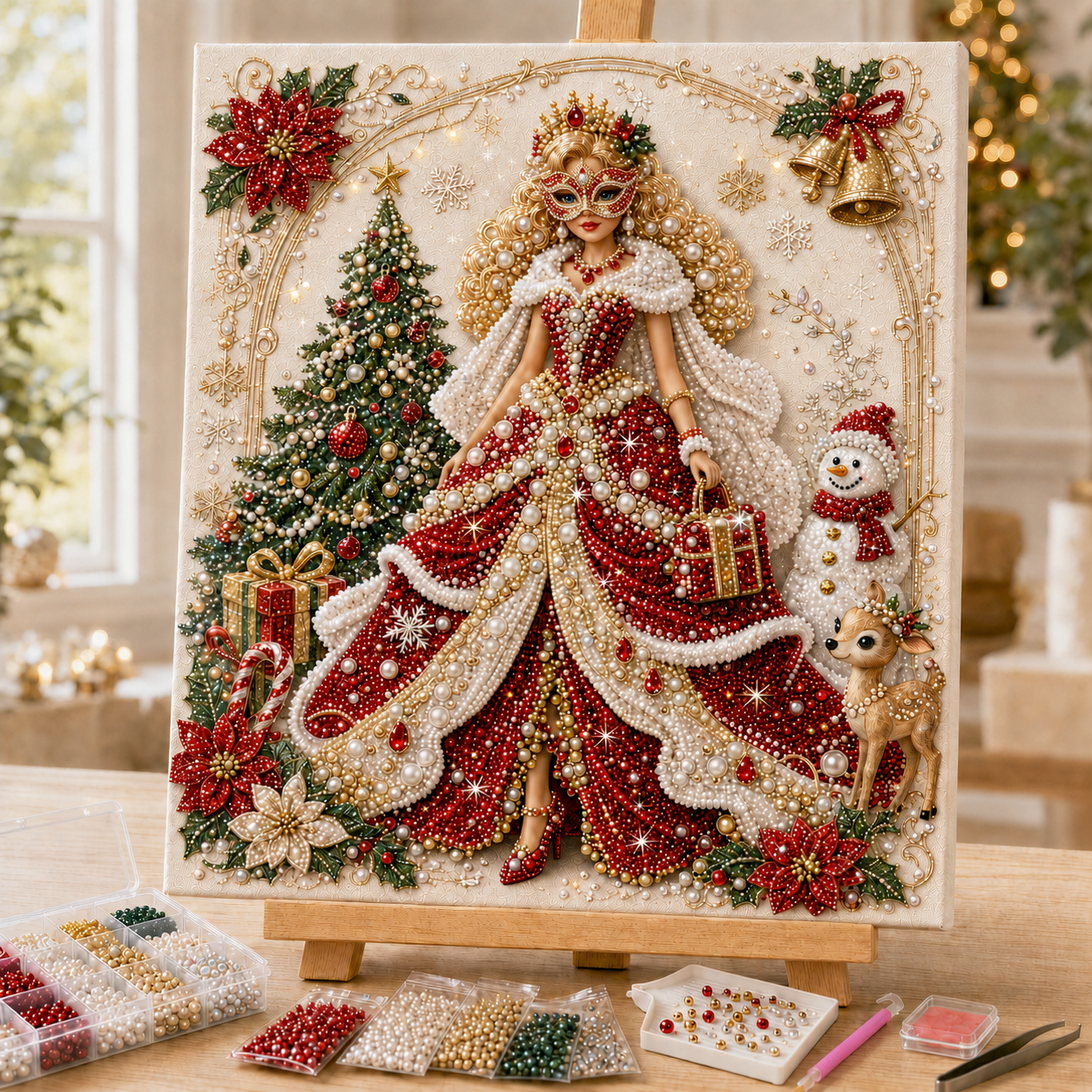 🔥Only Today BUY 3 GET 1 FREE🎁Fashion Doll Pearl Art DIY Kit💎