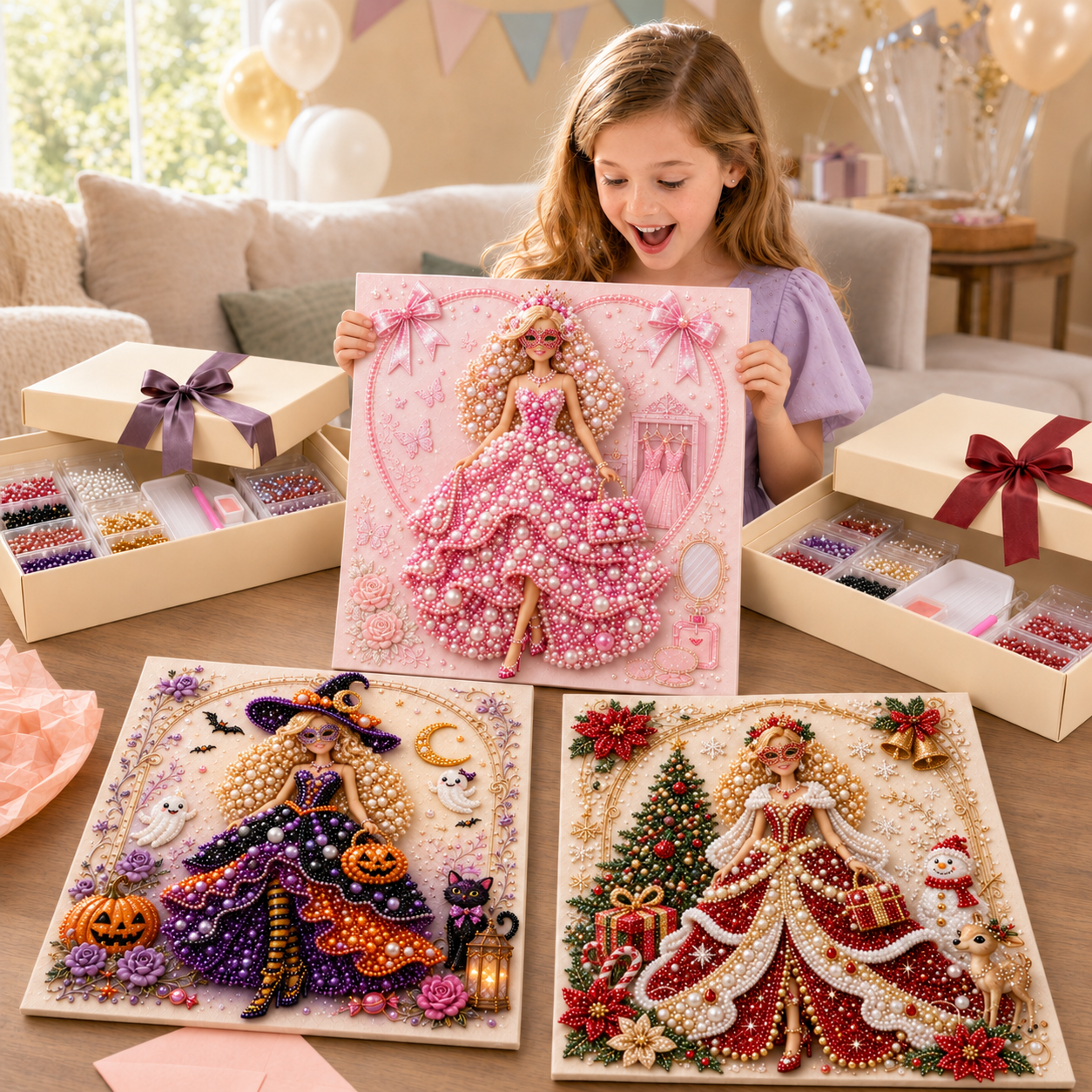 🔥Only Today BUY 3 GET 1 FREE🎁Fashion Doll Pearl Art DIY Kit💎