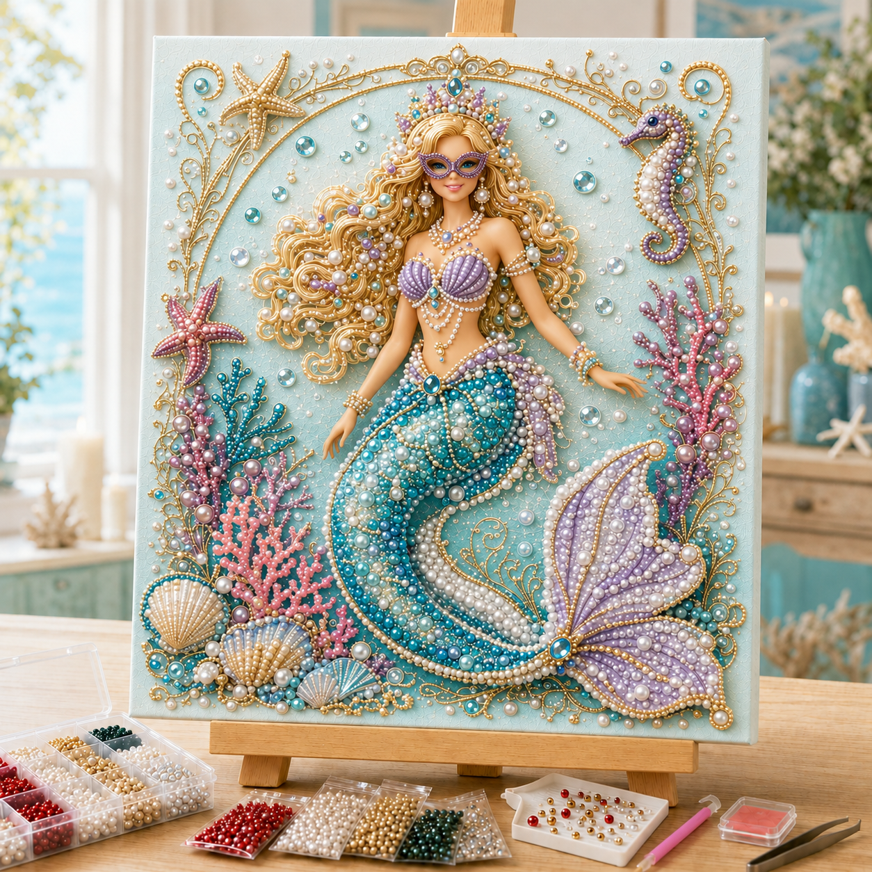 🔥Only Today BUY 3 GET 1 FREE🎁Fashion Doll Pearl Art DIY Kit💎