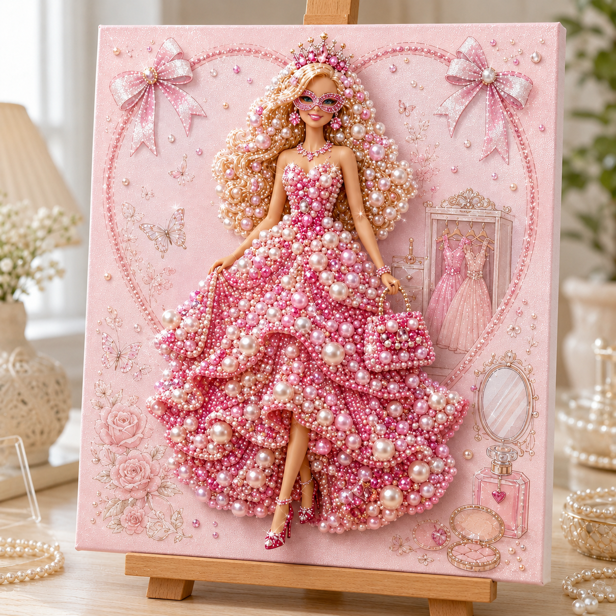 🔥Only Today BUY 3 GET 1 FREE🎁Fashion Doll Pearl Art DIY Kit💎
