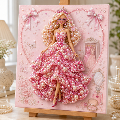 🔥Only Today BUY 3 GET 1 FREE🎁Fashion Doll Pearl Art DIY Kit💎