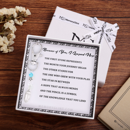 Because of You, I Learned More Poem & Charm, Pencil