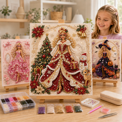 🔥Only Today BUY 3 GET 1 FREE🎁Fashion Doll Pearl Art DIY Kit💎