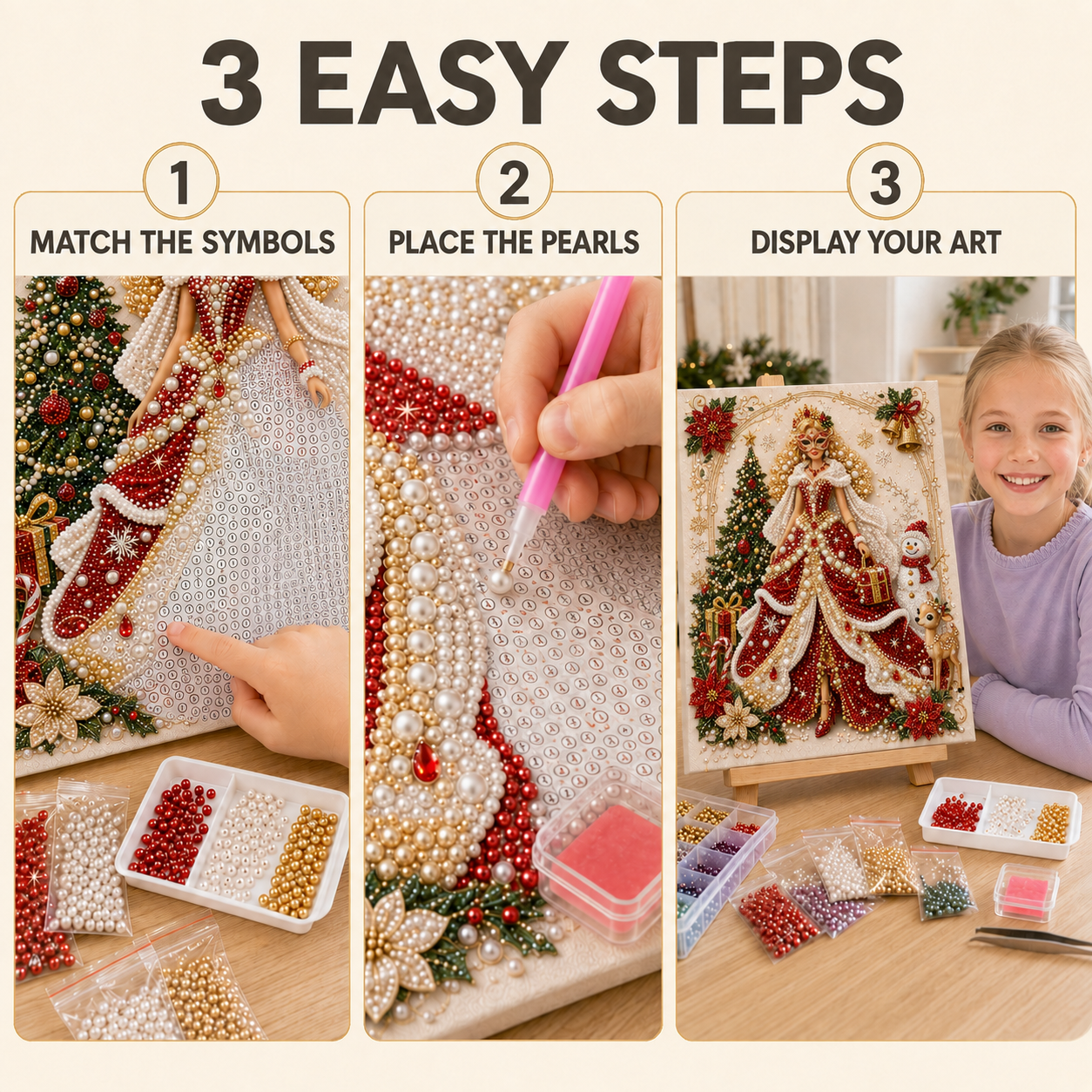 🔥Only Today BUY 3 GET 1 FREE🎁Fashion Doll Pearl Art DIY Kit💎
