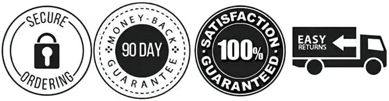 Secure checkout and customer satisfaction guarantee