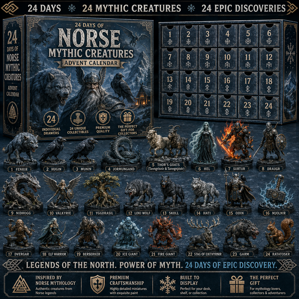 24 Days of Legendary Creatures Advent Calendar