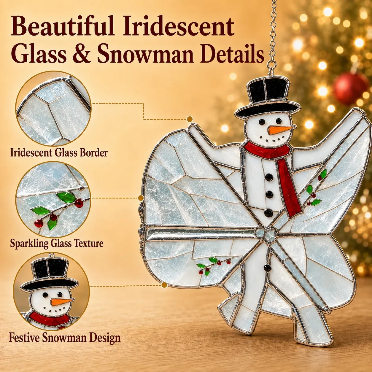⏳Last Day BUY 3 Get 1 Free 🎄Beginner-Friendly 3D Christmas Iridescent Suncatcher DIY Kit | Complete Kit with Glass-Style Panels, Metal Frames, Hanging Chain, Tools & Step-by-Step Guide Included 💕