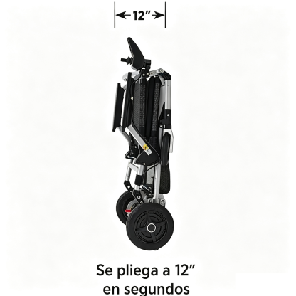 ✨Silla de ruedas eléctrica ligera y portátil que se pliega hasta las 12 pulgadas