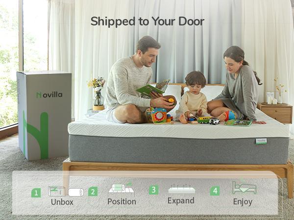 Cooling Gel Memory Foam Mattress&Fiberglass-Free - Medium Plush Feel with Motion Isolating, Bliss, King/Queen/Full/Twin, Egg Crate Design, 10/12 Inch ,Easy Maintenance Cooling Technology, queen size mattress,Back To SchoolBack To SchoolBack To School