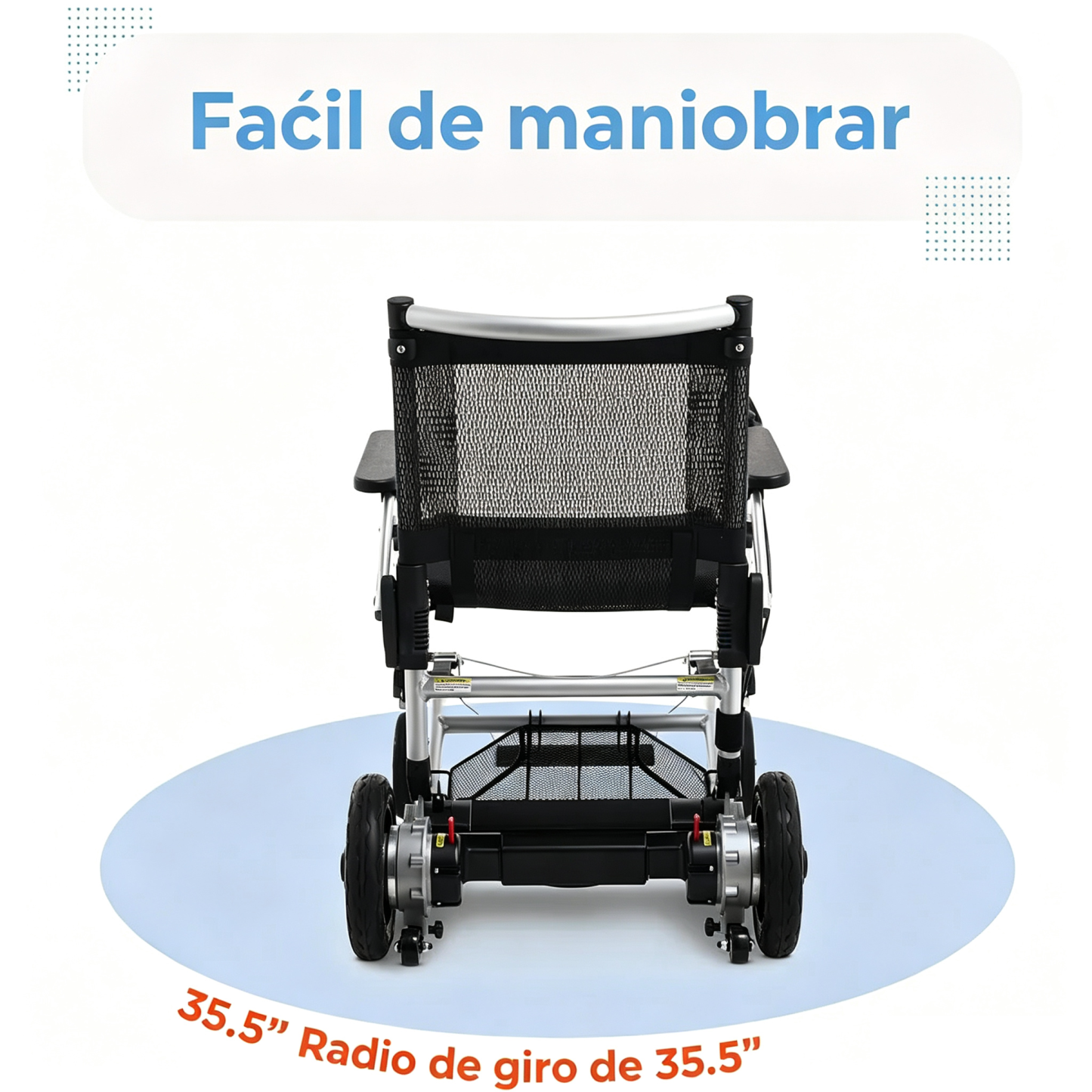 ✨Silla de ruedas eléctrica ligera y portátil que se pliega hasta las 12 pulgadas