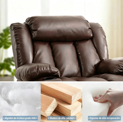 ✨Sillón reclinable elevador de lujo con función de calor y masaje