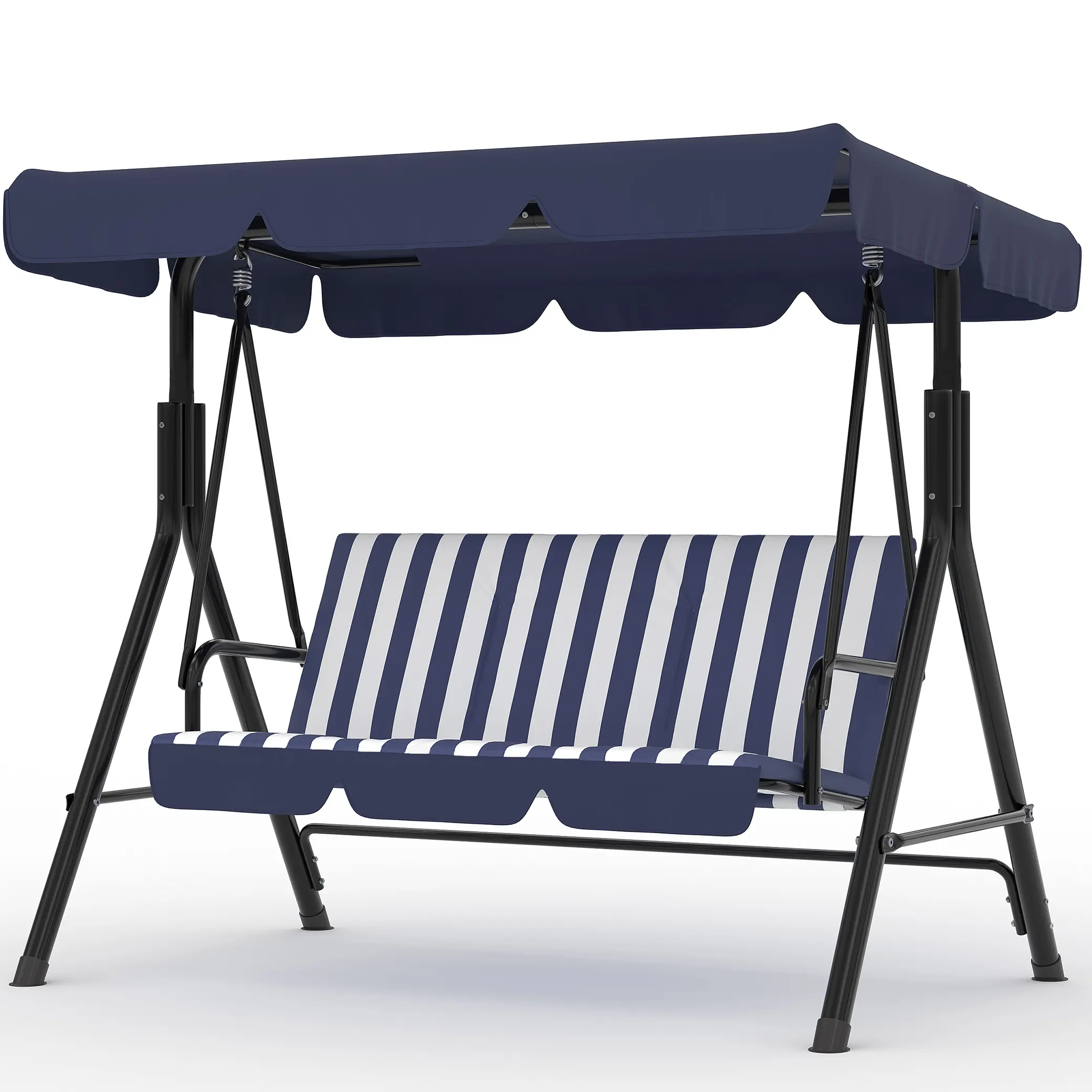 Hamaca doble con soporte incluido - Hamaca resistente de 215 kg para 2 personas con almohadilla y almohada de tela acolchada - Barra separadora de madera dura y soporte de acero portátil de 3,6 m para jardín, patio e interiores