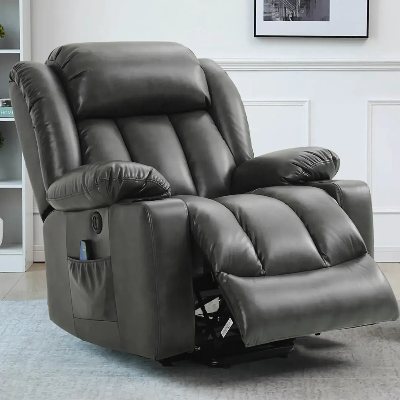 ✨Sillón reclinable elevador de lujo con función de calor y masaje
