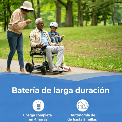 ✨Silla de ruedas eléctrica ligera y portátil que se pliega hasta las 12 pulgadas
