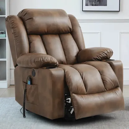 ✨Sillón reclinable elevador de lujo con función de calor y masaje