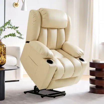 ✨Sillón reclinable elevador de lujo con función de calor y masaje