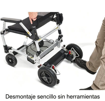 ✨Silla de ruedas eléctrica ligera y portátil que se pliega hasta las 12 pulgadas