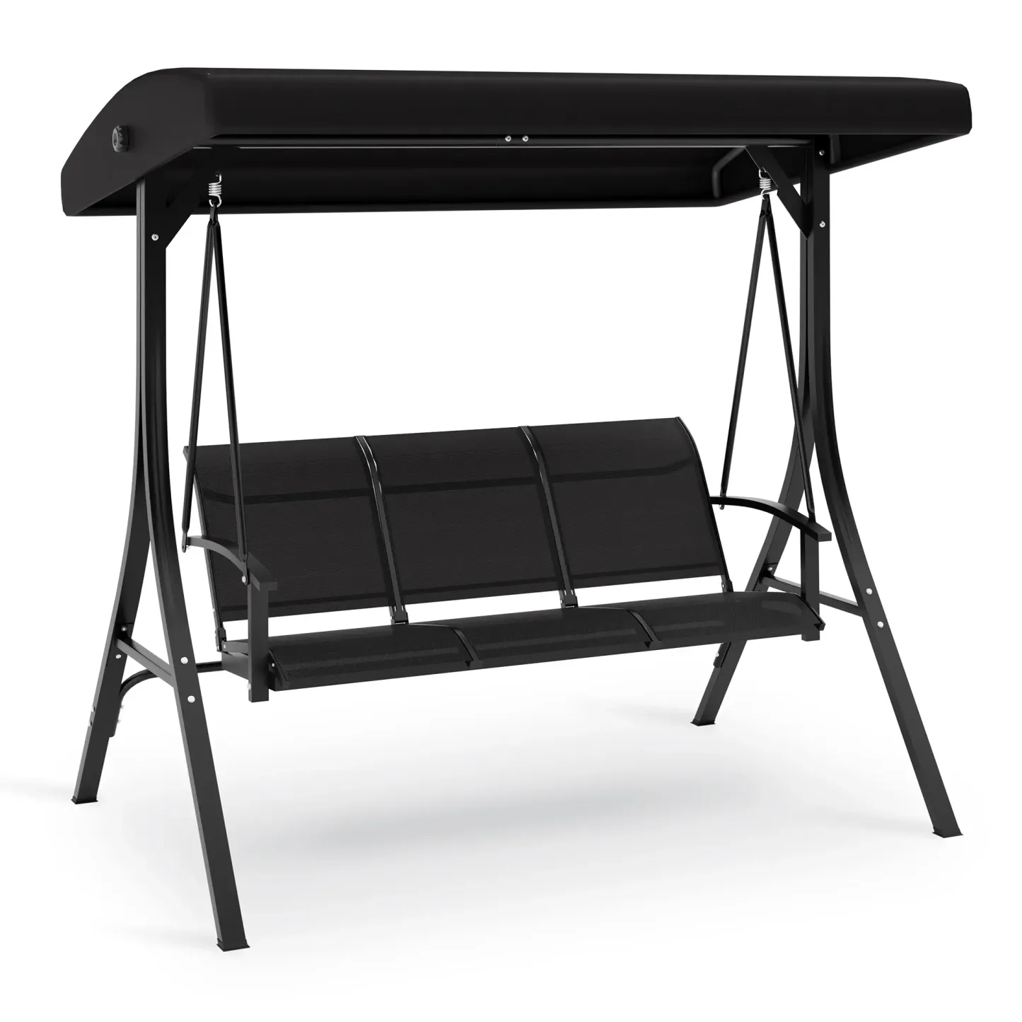 Hamaca doble con soporte incluido - Hamaca resistente de 215 kg para 2 personas con almohadilla y almohada de tela acolchada - Barra separadora de madera dura y soporte de acero portátil de 3,6 m para jardín, patio e interiores