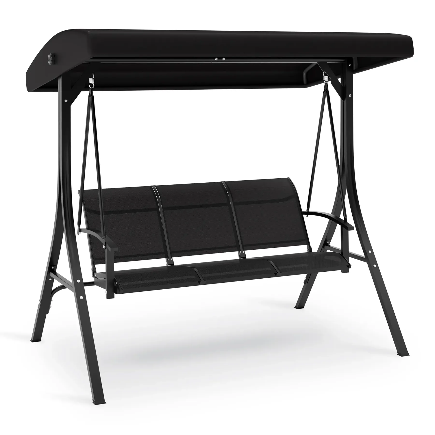 Hamaca doble con soporte incluido - Hamaca resistente de 215 kg para 2 personas con almohadilla y almohada de tela acolchada - Barra separadora de madera dura y soporte de acero portátil de 3,6 m para jardín, patio e interiores