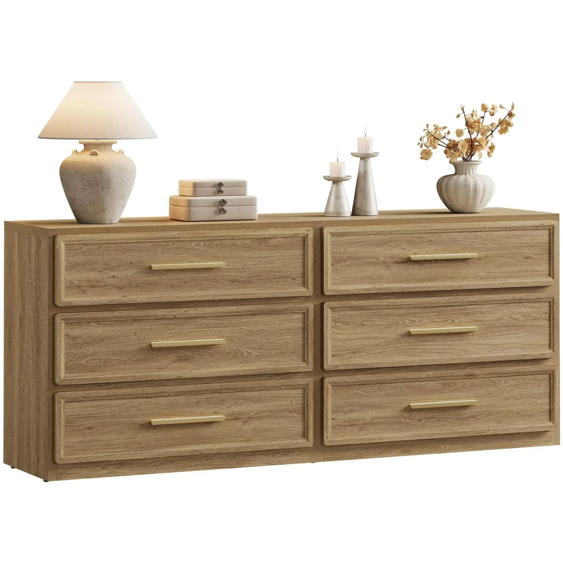 Mesita de noche alta extragrande SICOTAS con 3 cajones de almacenamiento y tiradores dorados, mesa auxiliar moderna para el hogar/dormitorio, ideal para la mesita de noche o la habitación infantil. Requiere montaje. Mueble de interior impermeable.