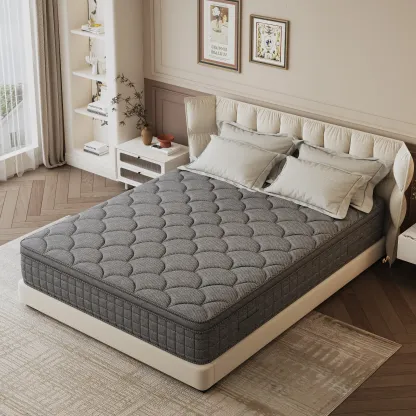 Colchón híbrido Bed-in-a-Box de 12 pulgadas, firmeza media con alivio de presión y aislamiento de movimiento, Twin/Full/Queen/King para todos los que duermen, colchón tamaño Queen, colchón tamaño completo Espuma viscoelástica de apoyo Espuma viscoelástica